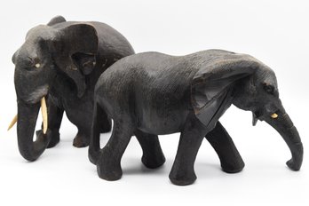 Pair Of Resin Elephants