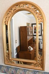 Vintage Gold Gilded With Oval Top French Styled Mirror