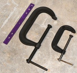 2 Forged C-clamps 4' & 6' Armstrong