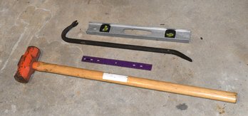 Sledge Hammer Crowbar/prybar And Level Tools