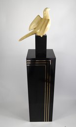 Resin Parrot Sculpture On Mica Stand