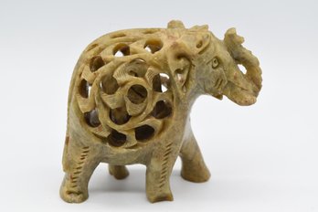 Soapstone Carved Elephant Figure