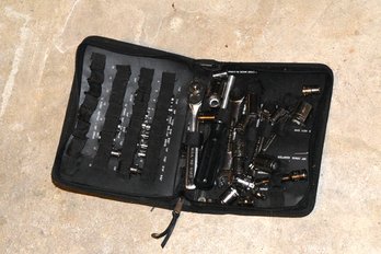 Assorted Sockets And Socket Wrench With Soft Case