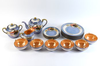 Lusterware Hand Painted Tea Set Made In Occupied Japan - 21pcs Total