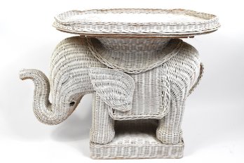 Wicker Elephant End Side Table