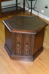 Pair Of Octagon Wooden Side End Tables - 2 Total