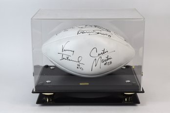 Official Wilson NFL Autographed Football Signed By Vinny Testaverde Curtis Martin Marvin Jones Aaron Glenn
