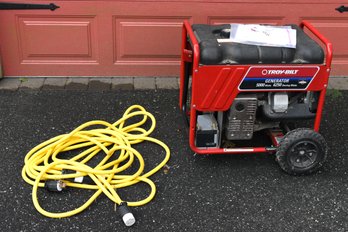 Troy-bilt 5000W Gas Generator With Heavy Duty Hook Up Cord Model No. 030343