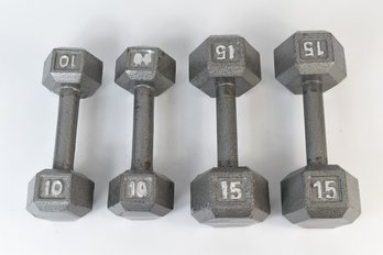 15lb & 10lb Workout Weights Dumbell - 4 Total