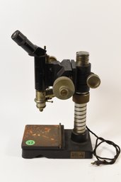 Ernst Lietz Wetzlar Microscope No. 411482 On Geo. Scherr Co. New York 12