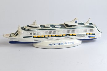 Royal Caribbean International Model Ship  'adventures Of The Sea' Signed By Captain Of Ship