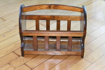 Wooden Magazine Rack Basket