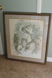 Ellen Diamond Mother & Child Signed Lithograph