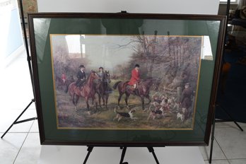 'the Hunting Party' Print By Haywood Hardy In Wood Frame