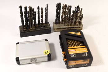 Lot Of Drill Bits Titanium & Forged Steel