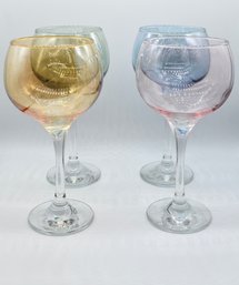 Iridescent Goblet Glasses - 4 Total