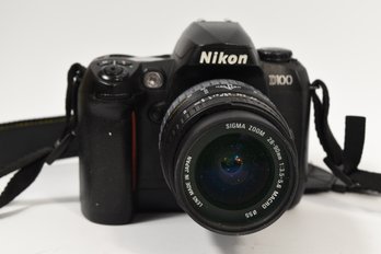 Nikon D100 DSLR Camera With Sigma Zoom 28mm-90mm Macro Lens