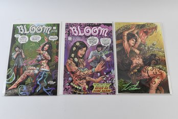 Bloom Comics #1 #2 #3 Signed By Ted Sikora Comic Books - 3 Total