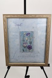 Blue Floral Print In Floral Frame