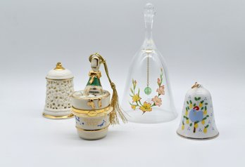 Decorative Bells Lenox Hand Cut Crystal - 4 Total