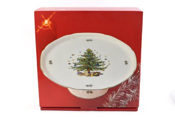 Glamor Collection By Nikko Japan Christmas Tree Pedestal Cake Plater Tray