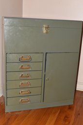 Metal Storage Box With Cabinet And Shelves