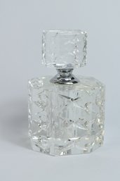 Oleg Cassini Cut Glass Perfume Decanter With Application Stick