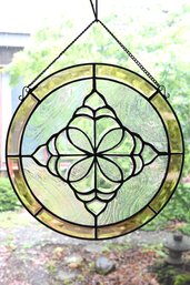 Colorful Stained Glass Round Panel