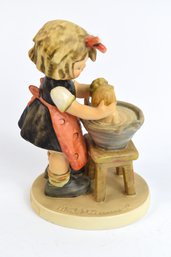 Goebel Hummel Doll Bath Figurine Girl Washing Baby Doll