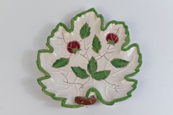 Vintage Italian Maple Leaf Plate