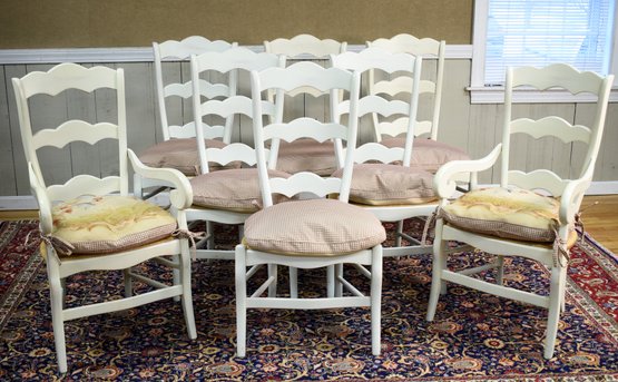 Alitalia Furniture White Dining Chairs, 8 (CTF40)