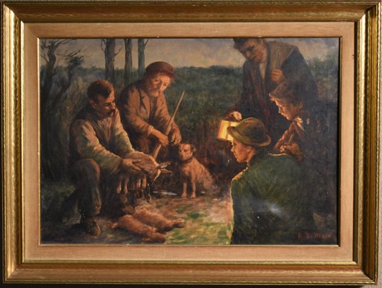 Signed Oil On Canvas, Hunting Camp (CTF20)