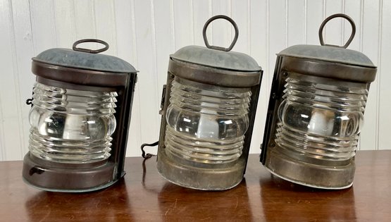 Three Vintage Wilcox Crittenden Lanterns (CTF10)