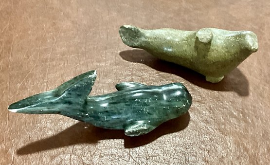 Whale And Seal Stone Carvings