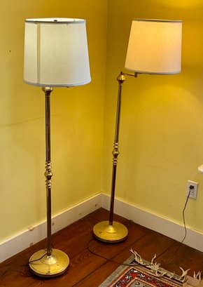 Pr. Brass Floor Lamps
