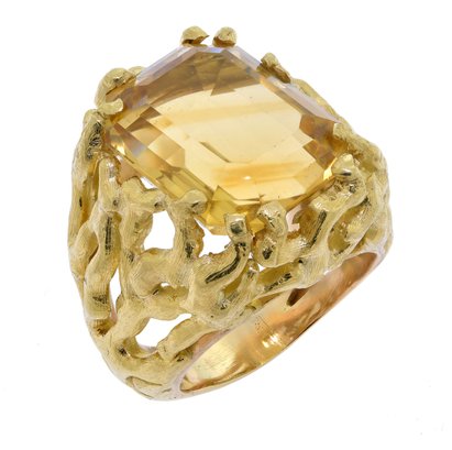 Vintage 14k Gold And Citrine Ring (CTF10)