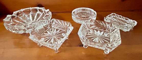 Vintage Waterford Crystal And Glass Ashtrays