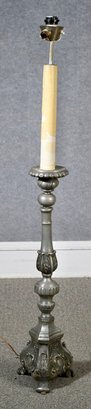 Vintage Pewter Floor Lamp (CTF20)