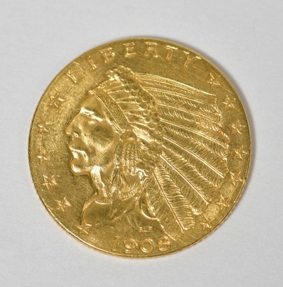 1908 $2.5 Gold Coin (CTF10)
