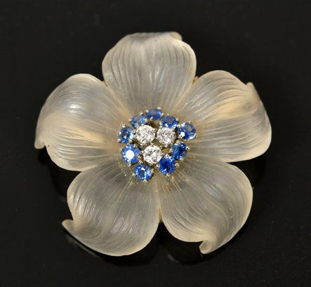 Tiffany & Co. 14k Gold, Sapphire And Diamond Brooch (CTF10)