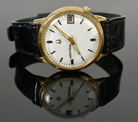Vintage Mens Bulova 14k Gold Wristwatch (CTF10)