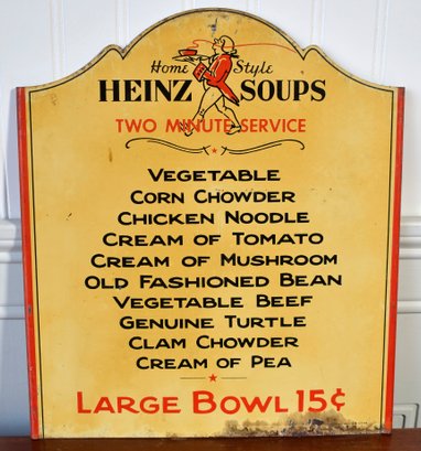 Vintage Double Sided Heinz Soup Advertising Sign (CTF10)