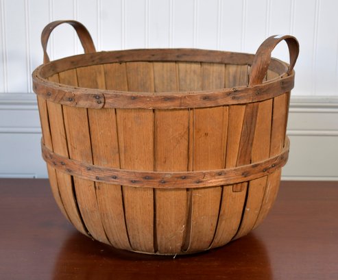 Antique Splint Gathering Basket (CTF01)