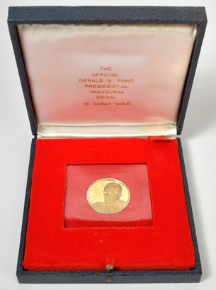18K Gold 1974 Gerald Ford Official Inaugural Medal (CTF10)