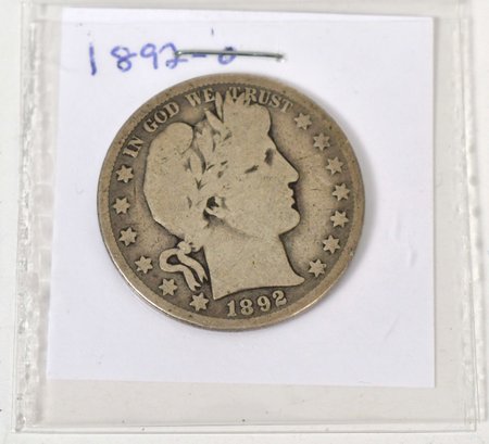 1892-0 Barber Half Dollar (CTF10)