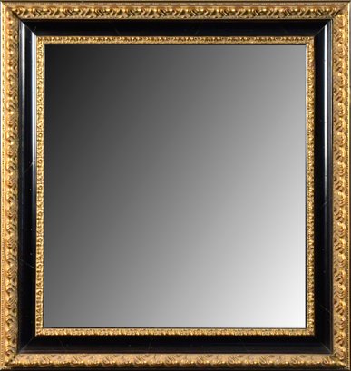 Large Black & Gold Contemporary Wall Mirror (CTF30)