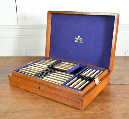 Antique Mappin & Webb Bone Handled Knife Set (CTF10)