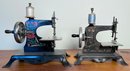 Two Vintage Miniature German Iron Sewing Machines (CTF10)