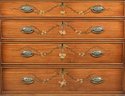 Antique Paint Decorated Adams Style Satinwood Chest (CTF30)