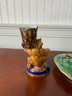 George Jones Majolica Squirrel Nut Dish And Sarreguemines Bear Spill Vase (CTF20)